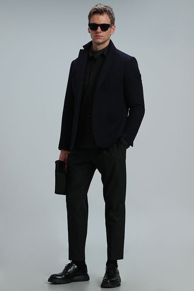 Lufian Ανδρικό σακάκι σακάκι Haly Sports Slim Fit Navy Blue
