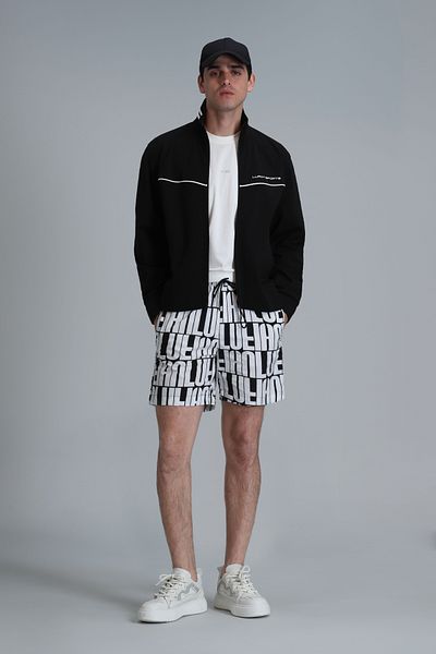 Lufian Pantaloni scurți de baie pentru bărbați Bellamy White
