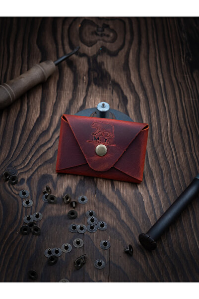 MY Leather Aisa Hakiki Deri El Yapımı Zarf Kartlık