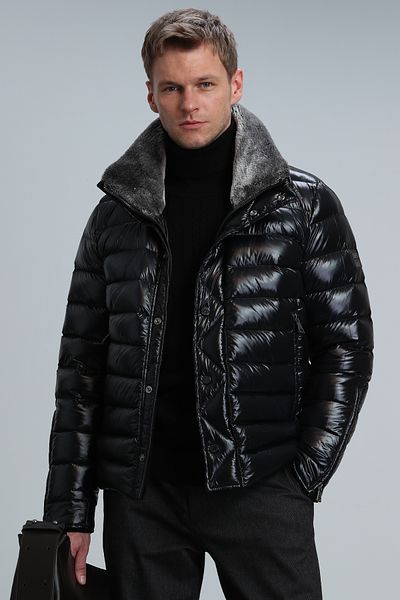 Lufian Jack Goose Feather Men's Coat Black