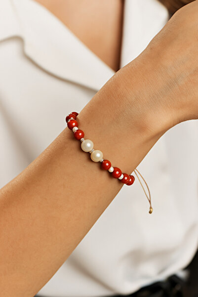 She Sells Real Pearl and Agate Women Bracelet