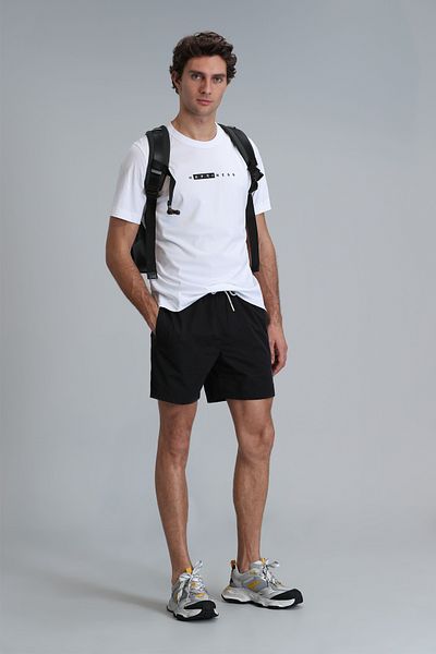 Lufian Tricou grafic modern Kane alb