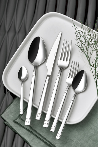 on-on Pırlanta 84 Parça Çatal Kaşık Bıçak Seti 18/10