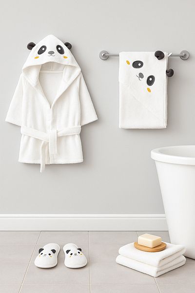 Bebitof Cute Panda Cotton Bathrobe