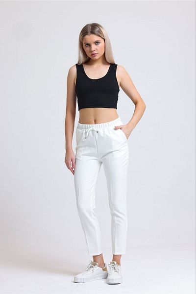 Le Touche Elastic Ankle Length Trousers