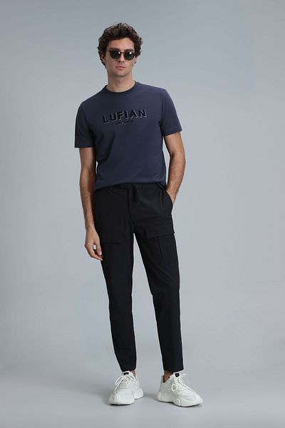 Lufian Anthracite Crew Neck T-Shirt111020191 Χρυσό