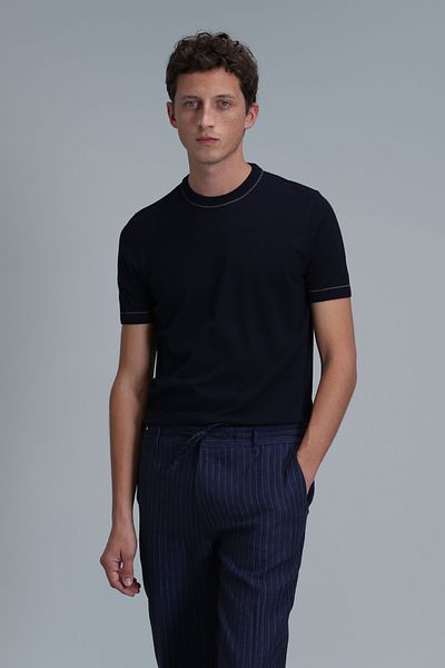 Lufian Ανδρικό πουλόβερ Tıno Navy Blue