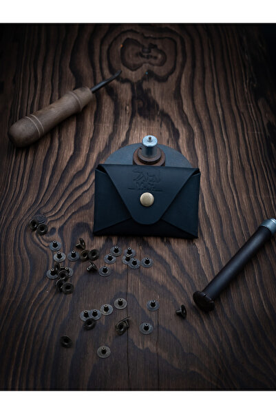 MY Leather حامل بطاقات مغلف مصنوع يدويًا من الجلد الطبيعي من Aisa