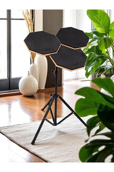Donizetti Drum Drum Drum Practice Pad και Stand Drumstick Σετ 3 τεμαχίων με τσάντα