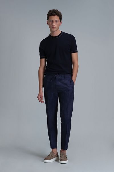 Lufian Ανδρικό πουλόβερ Tıno Navy Blue