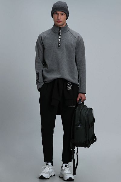 Lufian Davın Men's Gray Sweatshirt