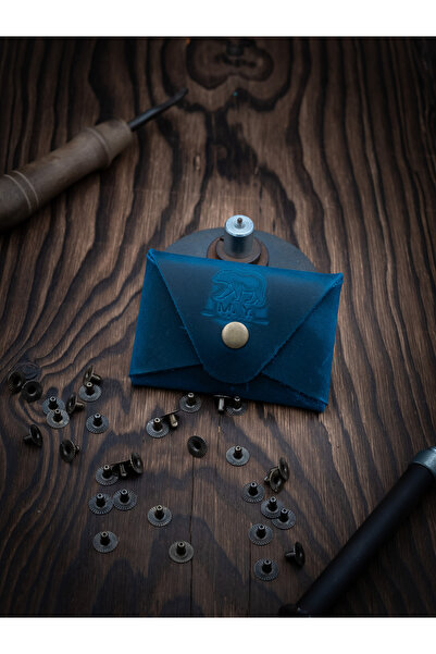 MY Leather حامل بطاقات مغلف مصنوع يدويًا من الجلد الطبيعي من Aisa