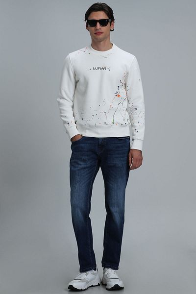 Lufian Pantaloni bărbați Jonı Smart Jean Slim Fit, albastru