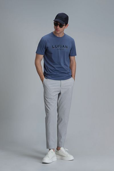 Lufian Tricou grafic modern auriu Albastru închis
