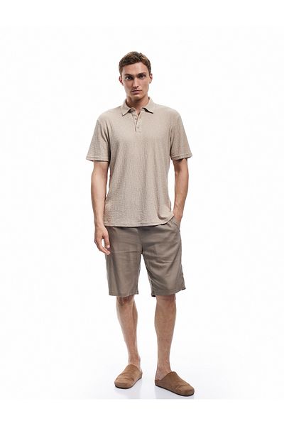 Koton beige Polo Neck T-Shirt