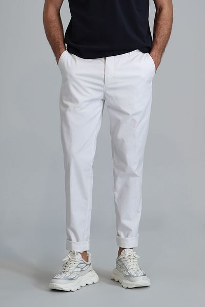 Lufian Ανδρικό παντελόνι Chino Tom Smart White Slim Fit