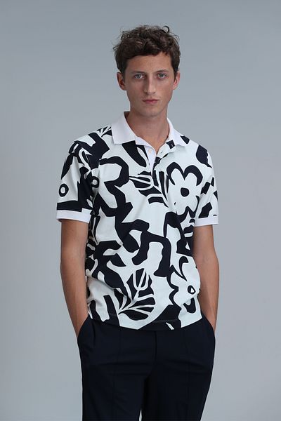 Lufian Tricou polo Lındon Smart pentru bărbați alb