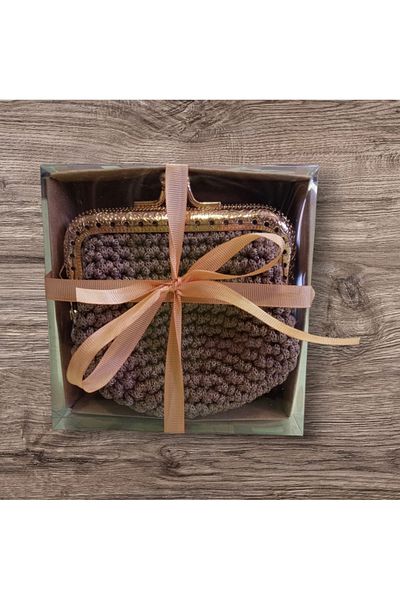 serpildüğme Coin Purse (Mink Color)