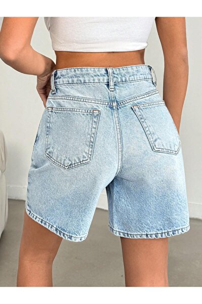 REDZARRAM short Beyaz Kordonlu Açık Mavi