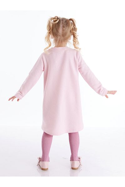 Denokids Giraffe Cooles rosa Winterkleid mit langen Ärmeln für Mädchen