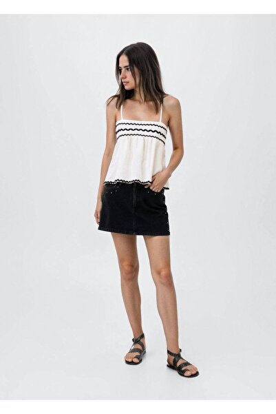 Mango Teen Zımbalı mini etek