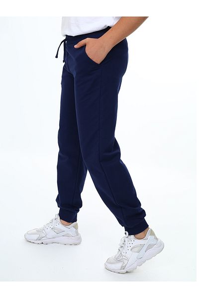 Denokids Unisex Mädchen Junge Marineblau Basic Jogginghose