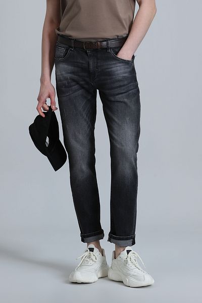Lufian Ανδρικό γκρι Slim Fit Jam Smart Jean παντελόνι