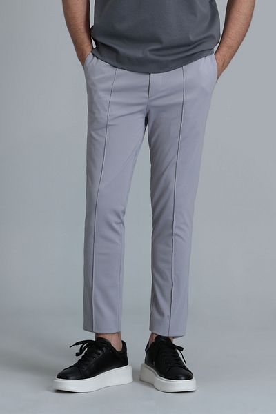 Lufian Ανδρικό παντελόνι Chino Simon Smart Slim Fit Grey
