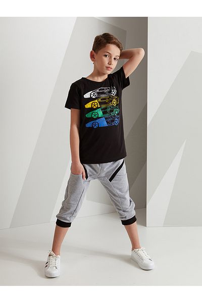 MSHB&G 4 Cars T-Shirt-Capri-Shorts-Set für Jungen