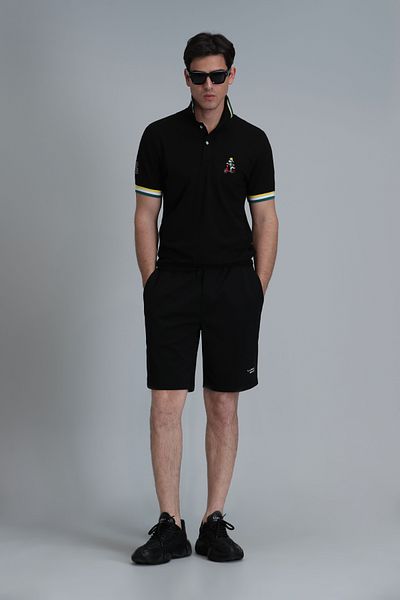 Lufian Match Smart Men's Polo T-shirt Black