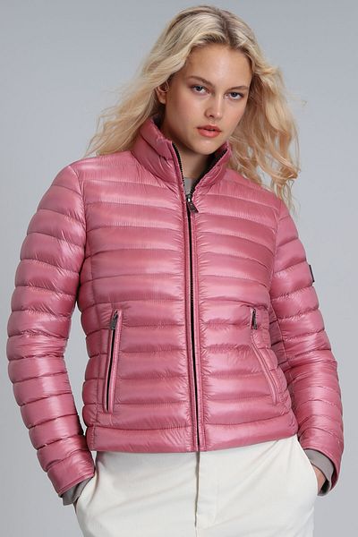 Lufian Mary Goose Feather Women's Coat Dried Rose