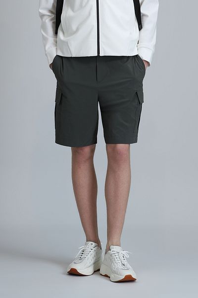 Lufian Πράσινο ανδρικό σορτς Chino Slim Fit Tech Sports