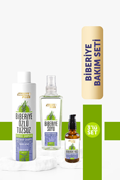 Softto Plus BİBERİYE ŞAMPUAN TONİK VE YAĞ 3 LÜ SAÇ BAKIM SETİ