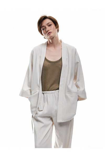 Koton Kimono de in cu jumatate de maneca late cu buzunare