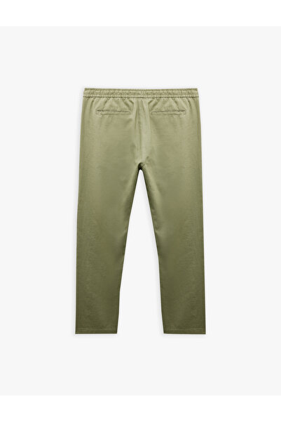 Koton Regular Fit Waist Lace-Up Trousers with Pocket Detail