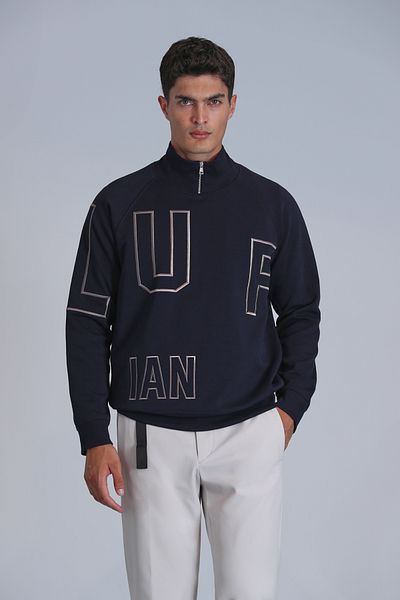 Lufian Ανδρικό φούτερ Focus Navy Blue