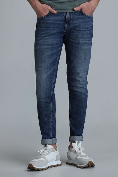 Lufian Pantaloni slim pentru bărbați, Blue Plus, Smart Jean