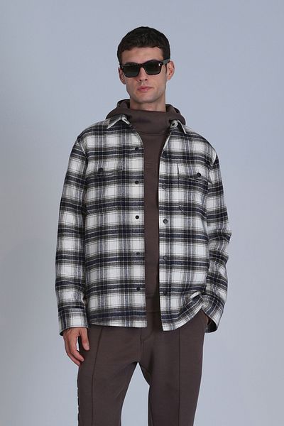 Lufian Мъжка риза Slim Fit Fresher - Кафява