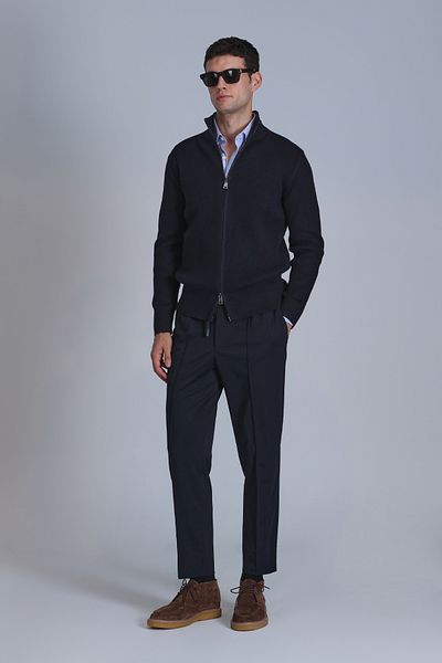 Lufian Antoni Sports Men's Slim Fit Navy Blue Chino Pants
