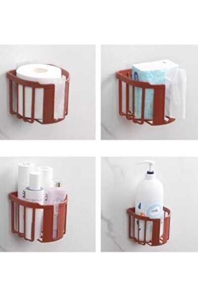 meyre حامل مناديل تواليت ذاتي اللصق، حامل مناديل (أحمر)، مقاوم للماء، متعدد ا...