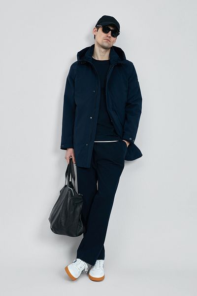 Lufian Ανδρικό φούτερ Lines Navy Blue