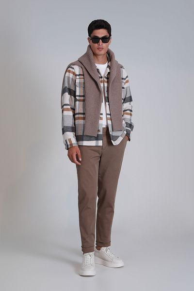 Lufian Gabriel Slim Fit Men's Chino Pants - Brown