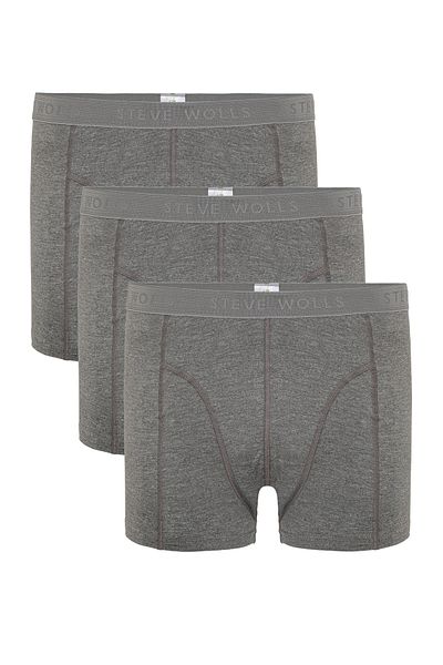 Steve Wolls Ανδρικό γκρι 3 τεμαχίων Classic Bamboo Boxer - 25101