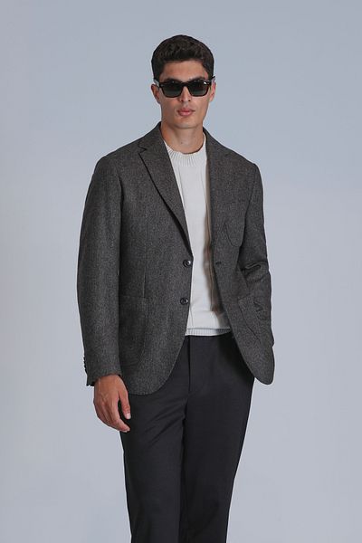 Lufian Andre Ανδρικό Slim Fit Blazer - Καφέ