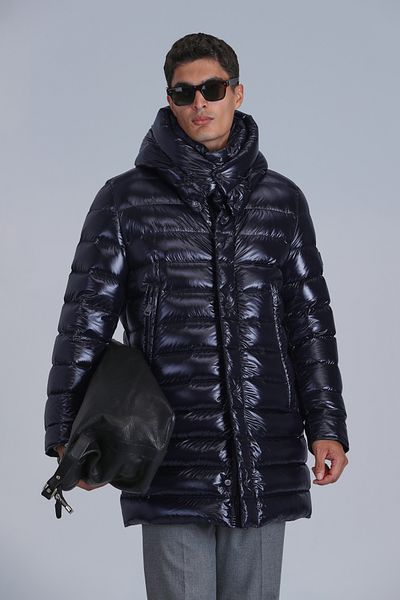Lufian Albert Down Ανδρικό Παλτό Navy Blue