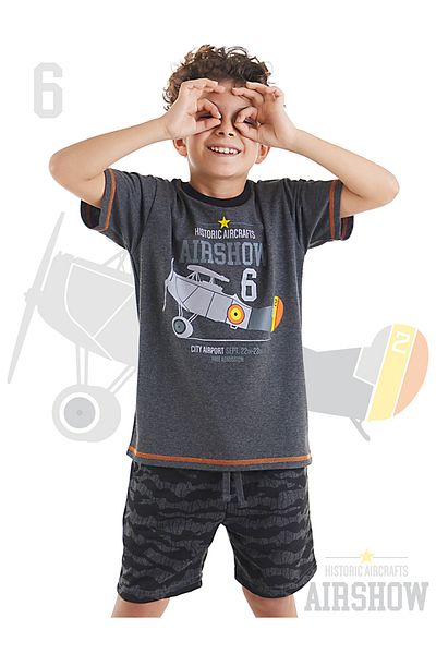 MSHB&G T-Shirt-Shorts-Set für Jungen im Flugzeug-Stil