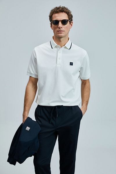 Lufian Smart Men's Polo T-Shirt - White
