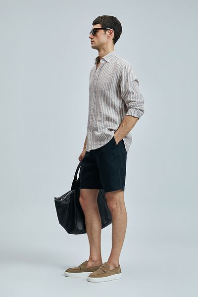 Lufian Peler Sports Men's Chino Shorts Slim Fit Black
