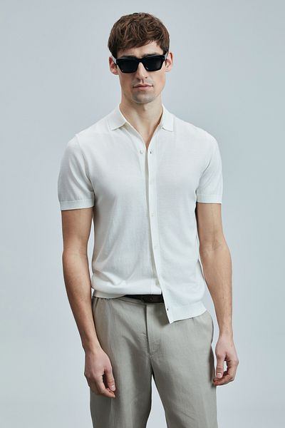 Lufian Hector Men's Modal Blended Sweater Off White