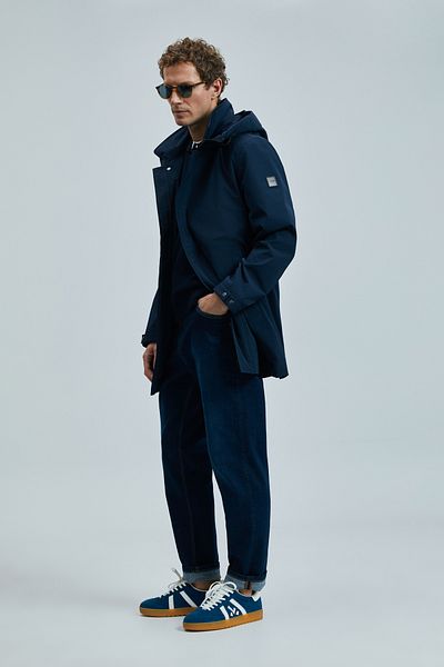 Lufian Ανδρικό παλτό Peter Navy Blue